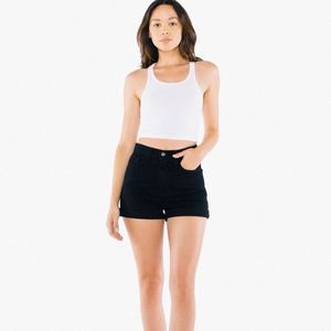 Denim High-Waist Cuff Short
